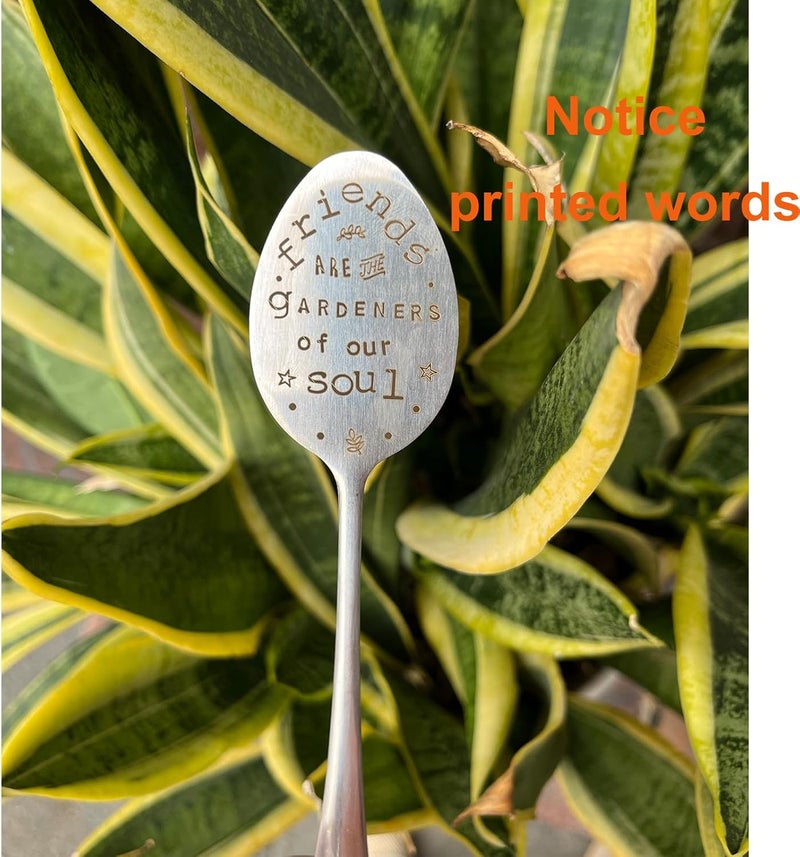 PLWalker Garden Plant Marker Friendship Gift for Women Gardeners, Plant Stake Label Sign Tag Gardening Gifts for Woman Plant Lovers, Metal Garden Decoration (Gardener of Our Soul) - Image 4